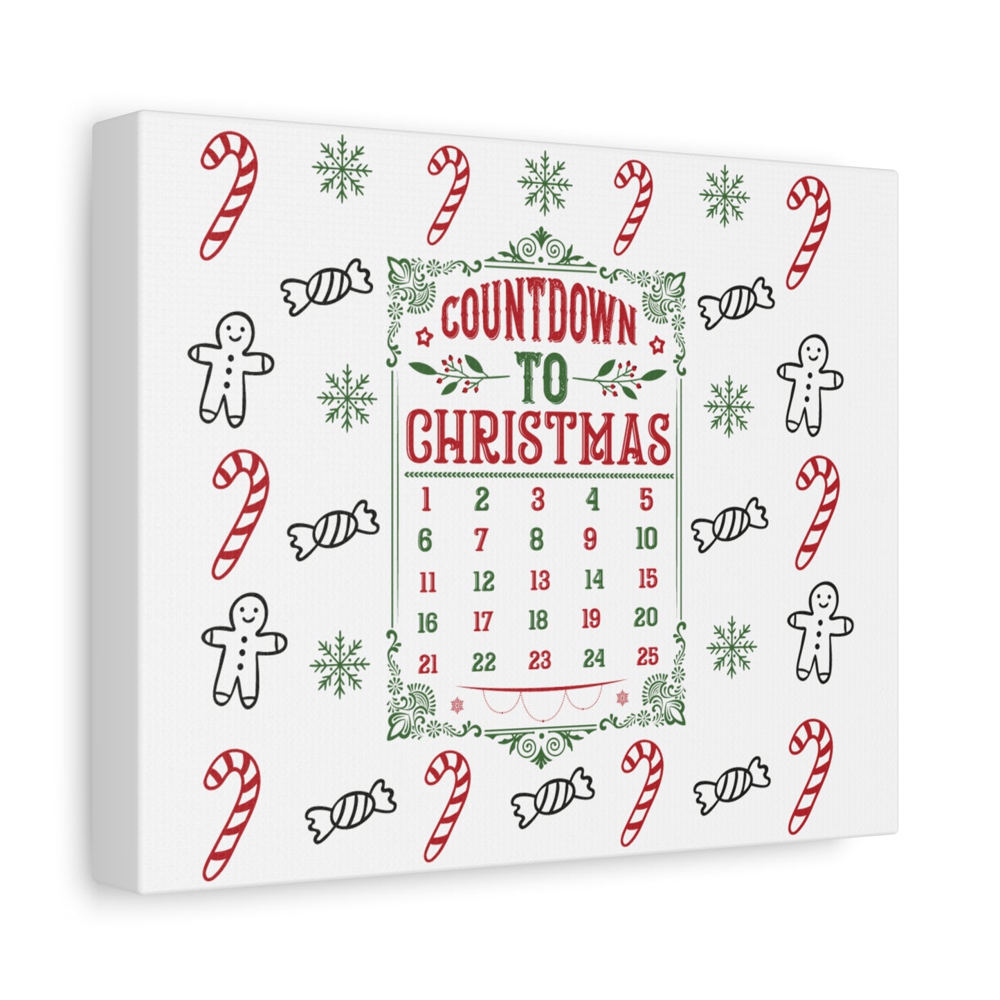 Christmas Countdown Canvas Wall Art