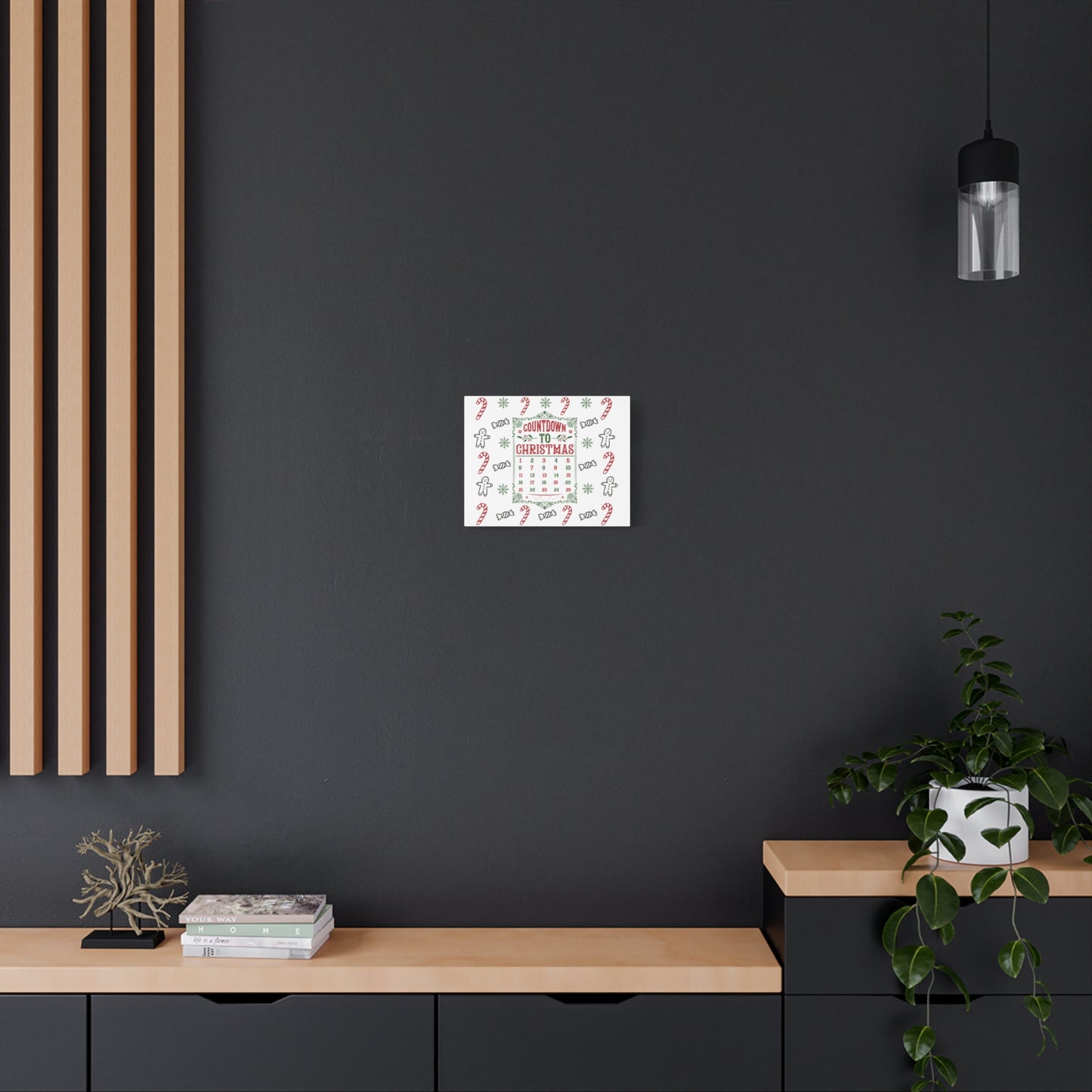 Christmas Countdown Canvas Wall Art