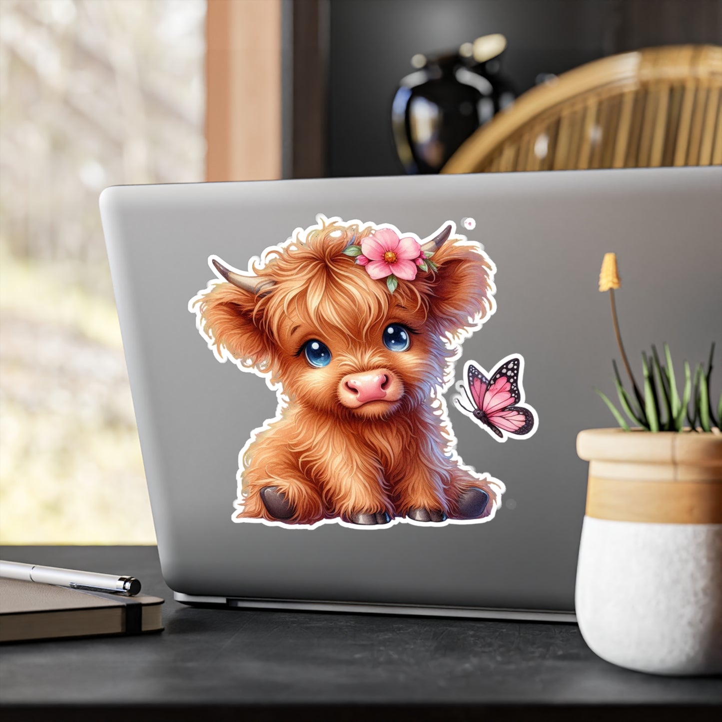 Cute Cow Vinyl Kiss-Cut Stickers