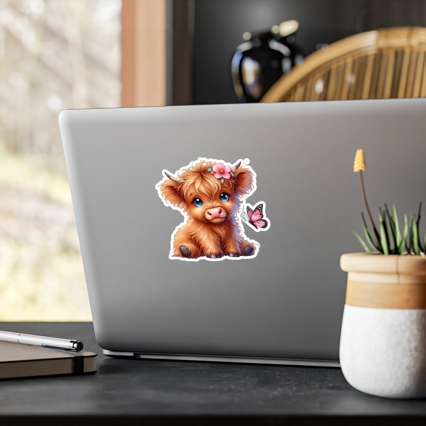 Cute Cow Vinyl Kiss-Cut Stickers
