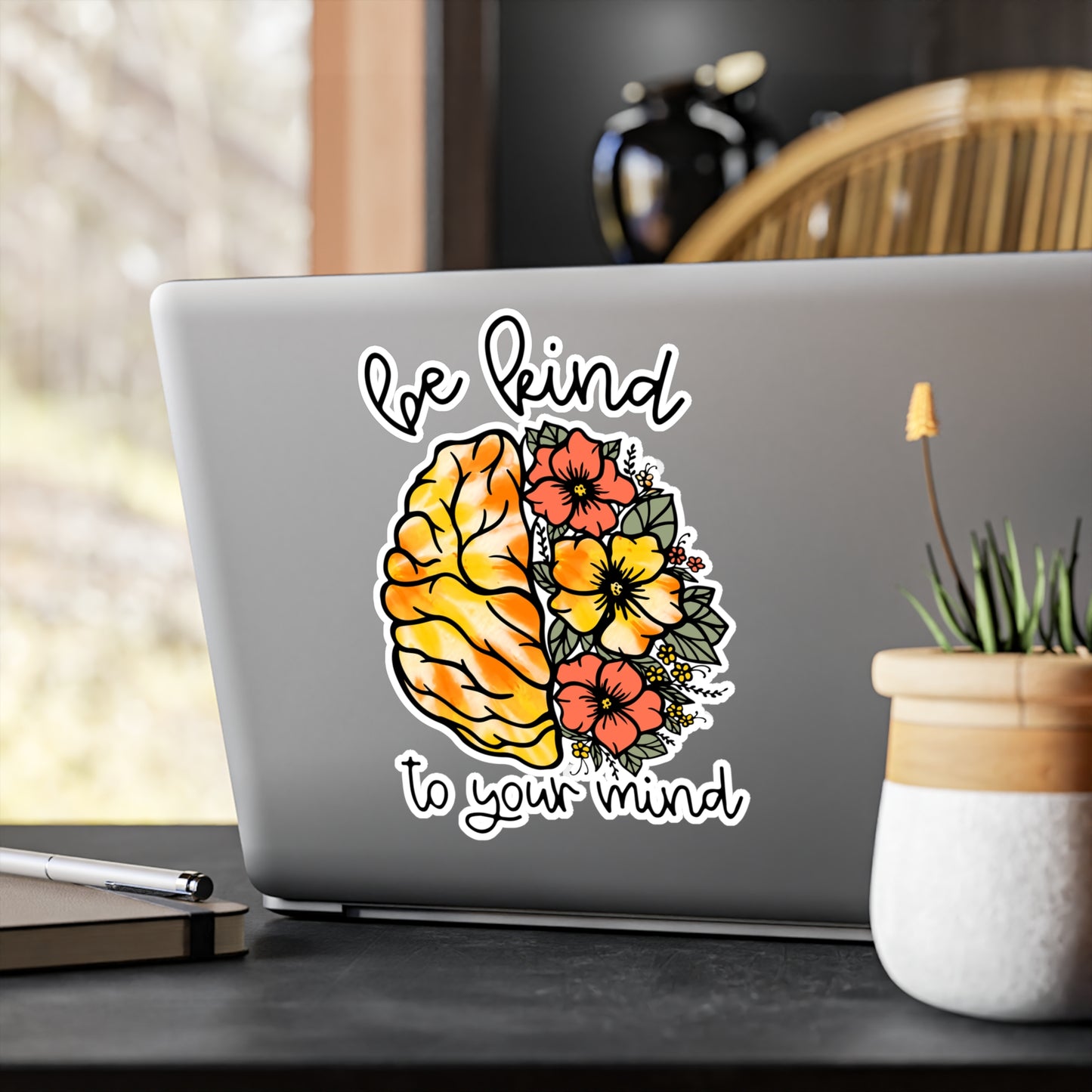 Be Kind to Your Mind Kiss Cut Sticker