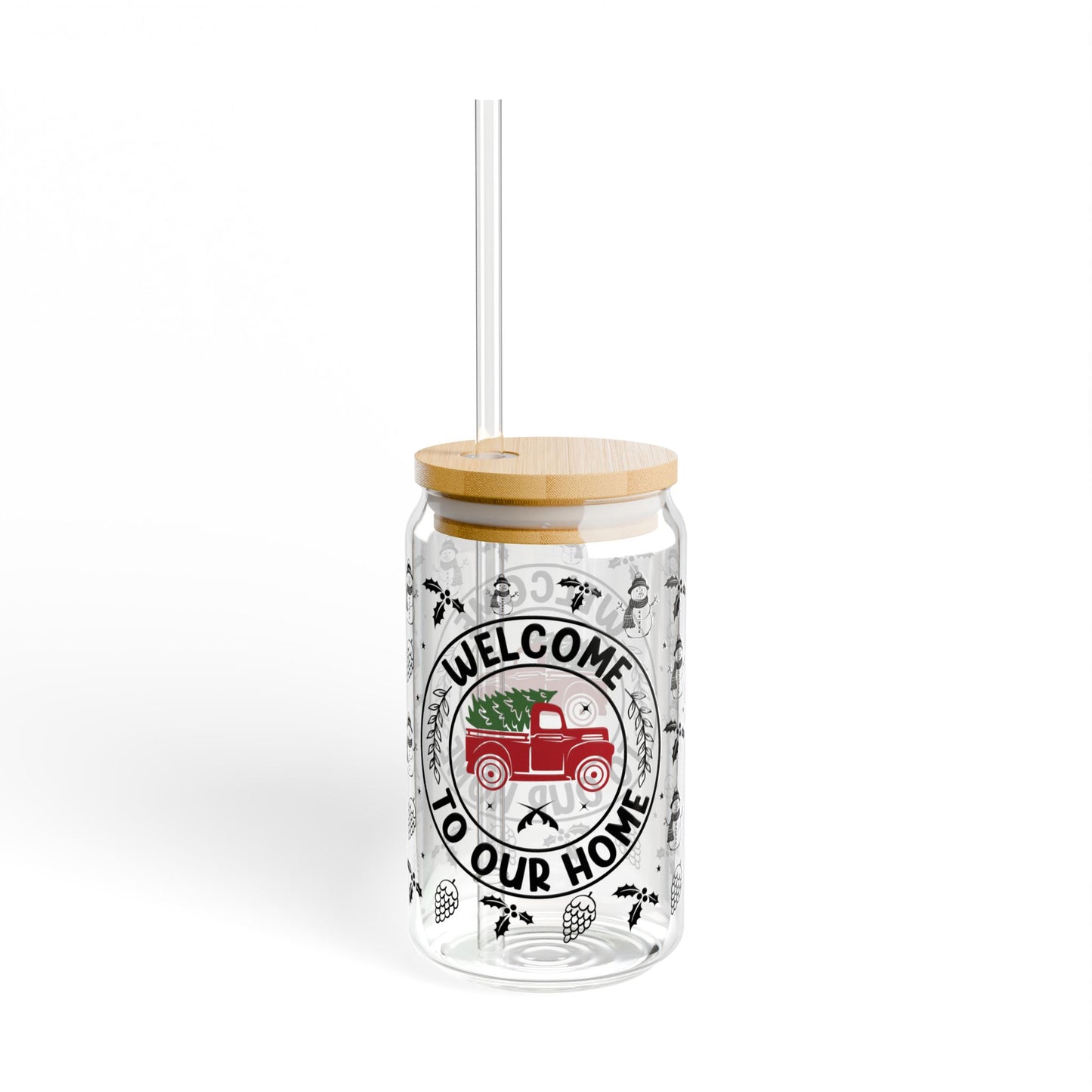Red Truck Farmhouse Sipper