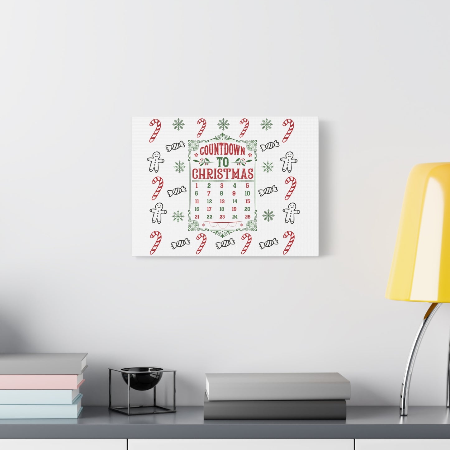 Christmas Countdown Canvas Wall Art