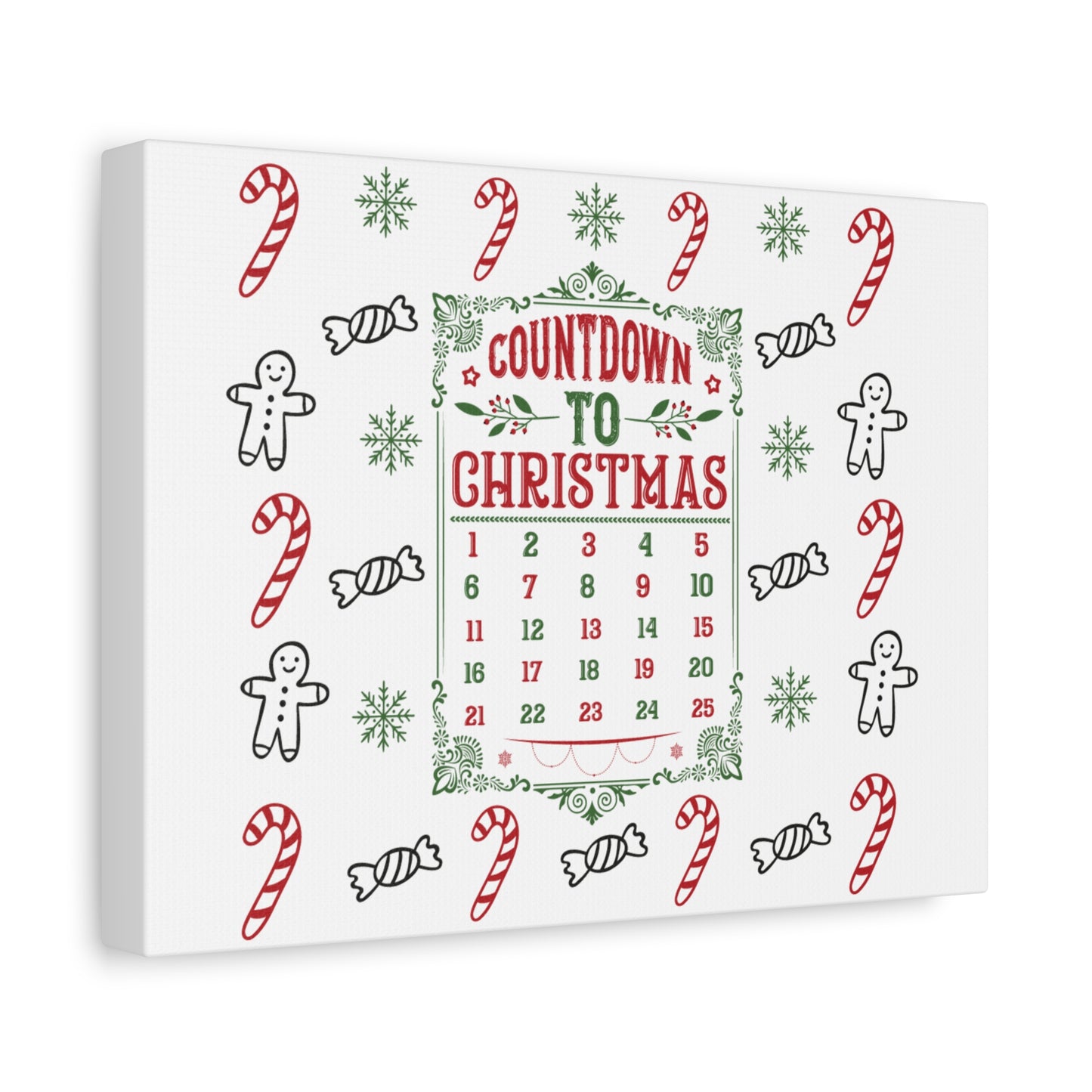 Christmas Countdown Canvas Wall Art