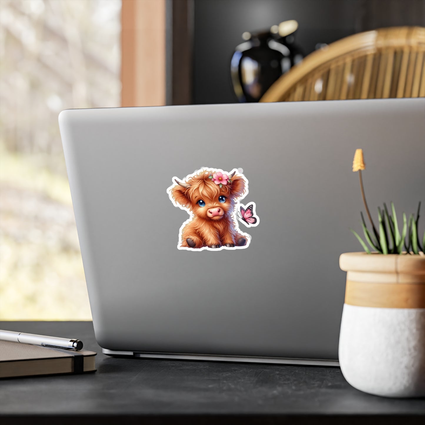 Cute Cow Vinyl Kiss-Cut Stickers