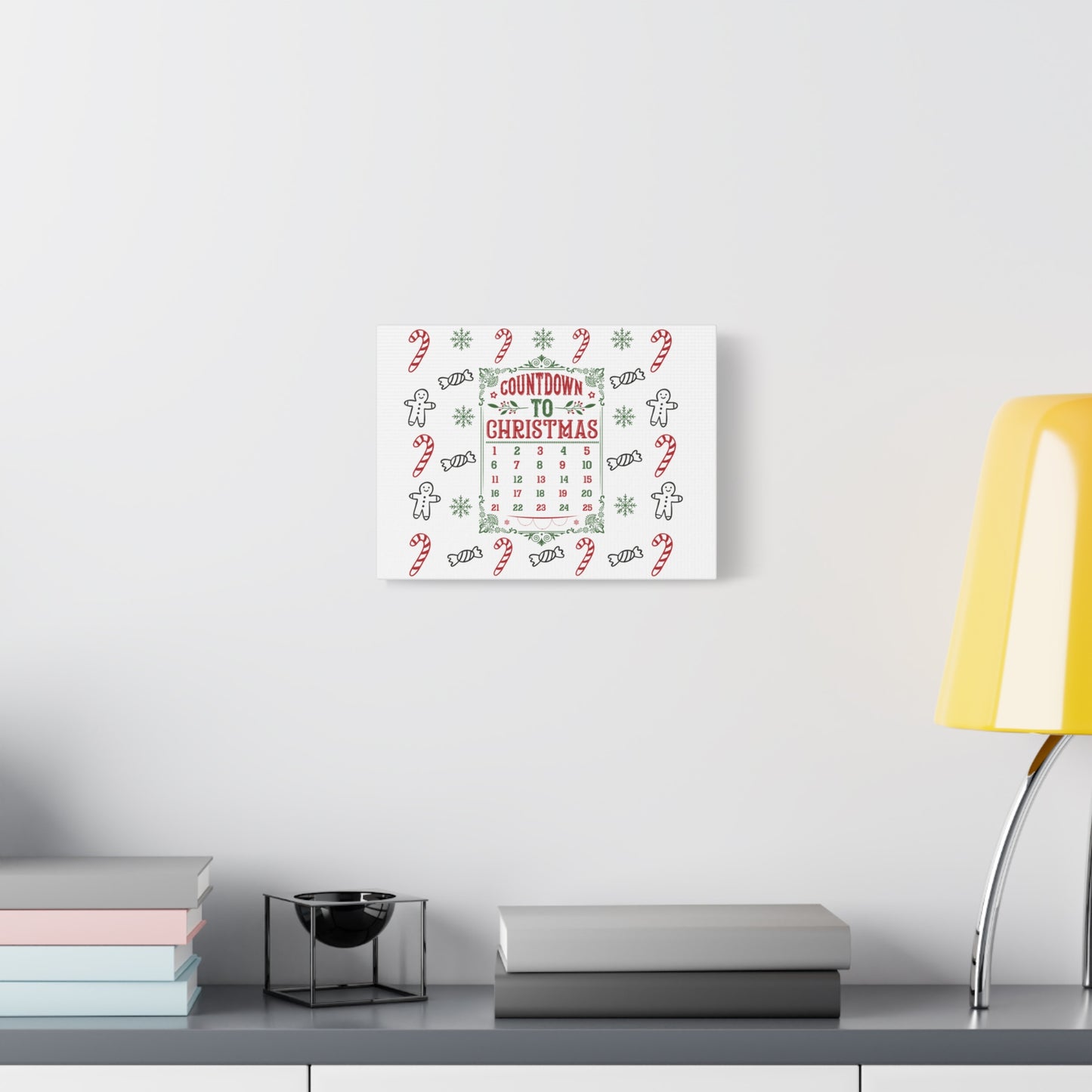 Christmas Countdown Canvas Wall Art