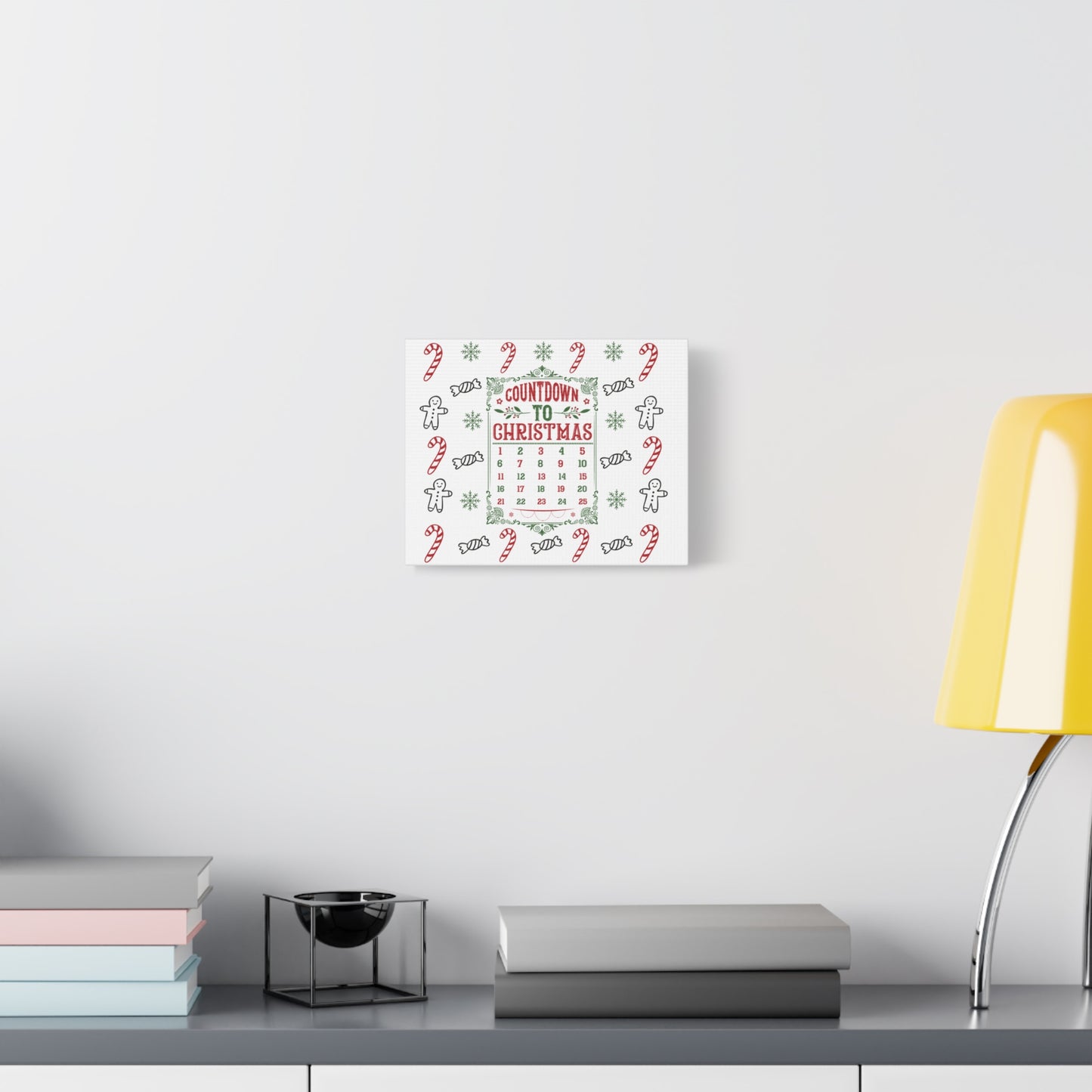Christmas Countdown Canvas Wall Art