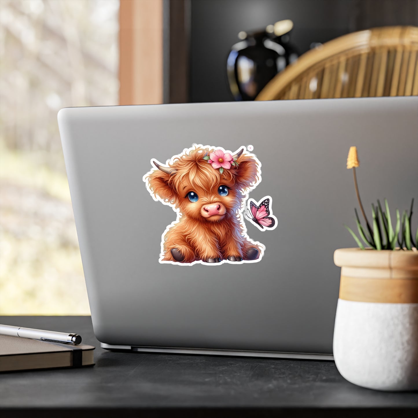 Cute Cow Vinyl Kiss-Cut Stickers