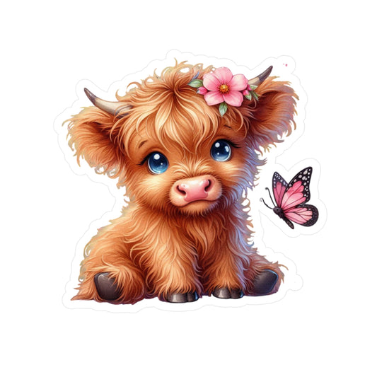 Cute Cow Vinyl Kiss-Cut Stickers