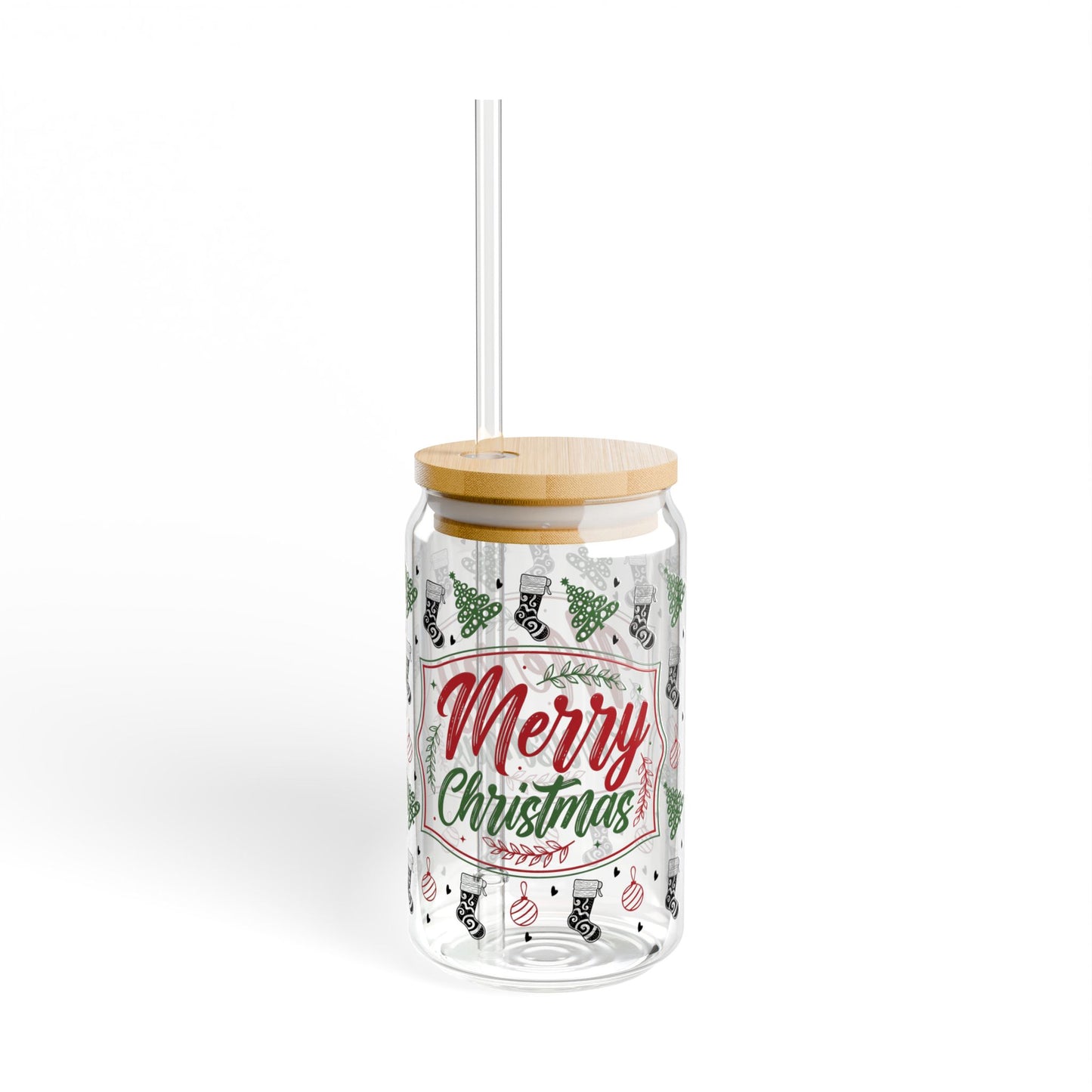 Merry Christmas Sipper Glass, 16oz Holiday Drinkware, Perfect for Christmas Parties, Home Decor, Gift for Friends and Family, [...]