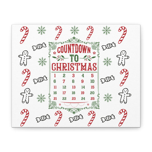Christmas Countdown Canvas Wall Art