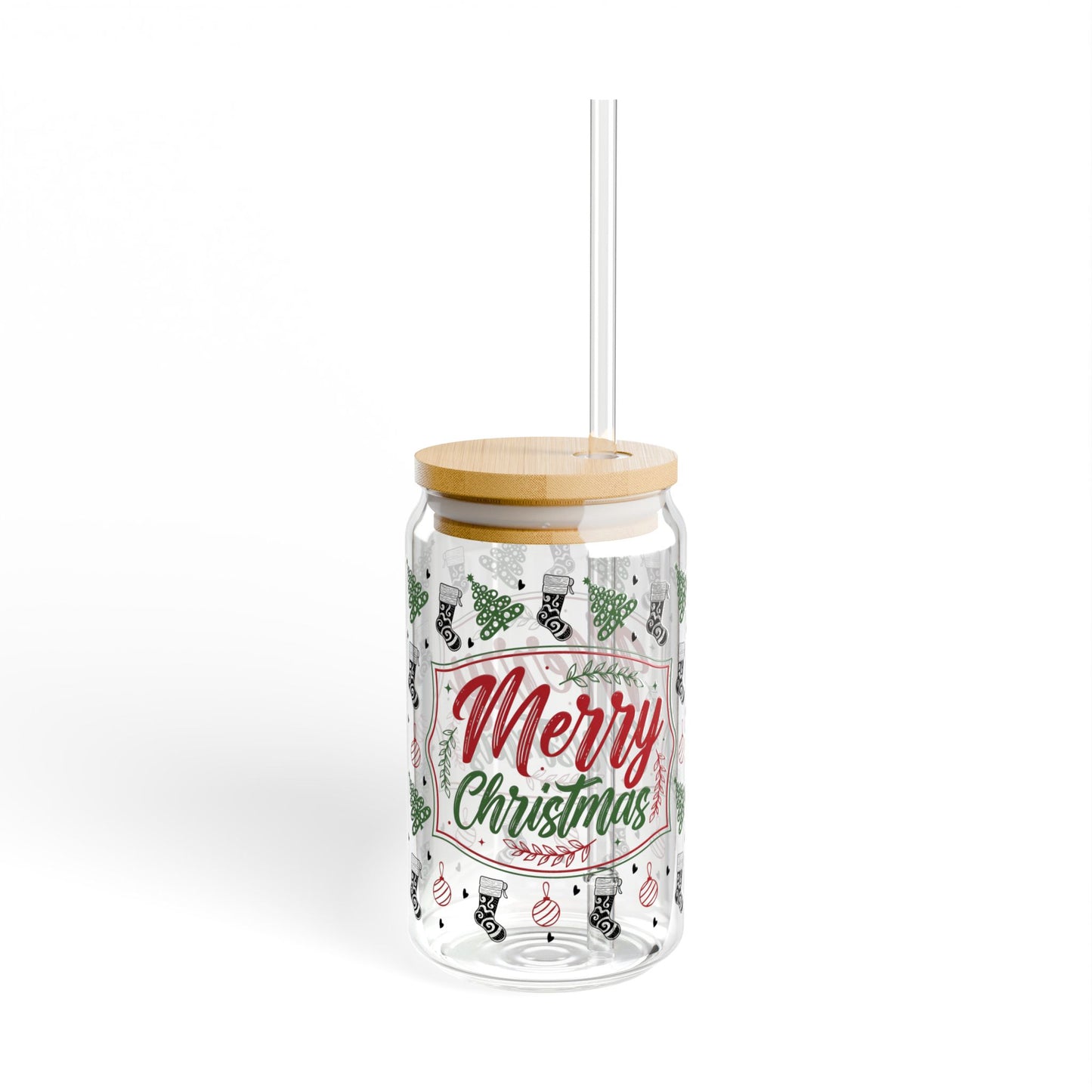 Merry Christmas Sipper Glass, 16oz Holiday Drinkware, Perfect for Christmas Parties, Home Decor, Gift for Friends and Family, [...]